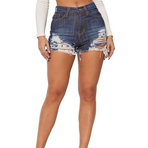 GJG Denim Short in Dark Denim - Picture 2 of 7